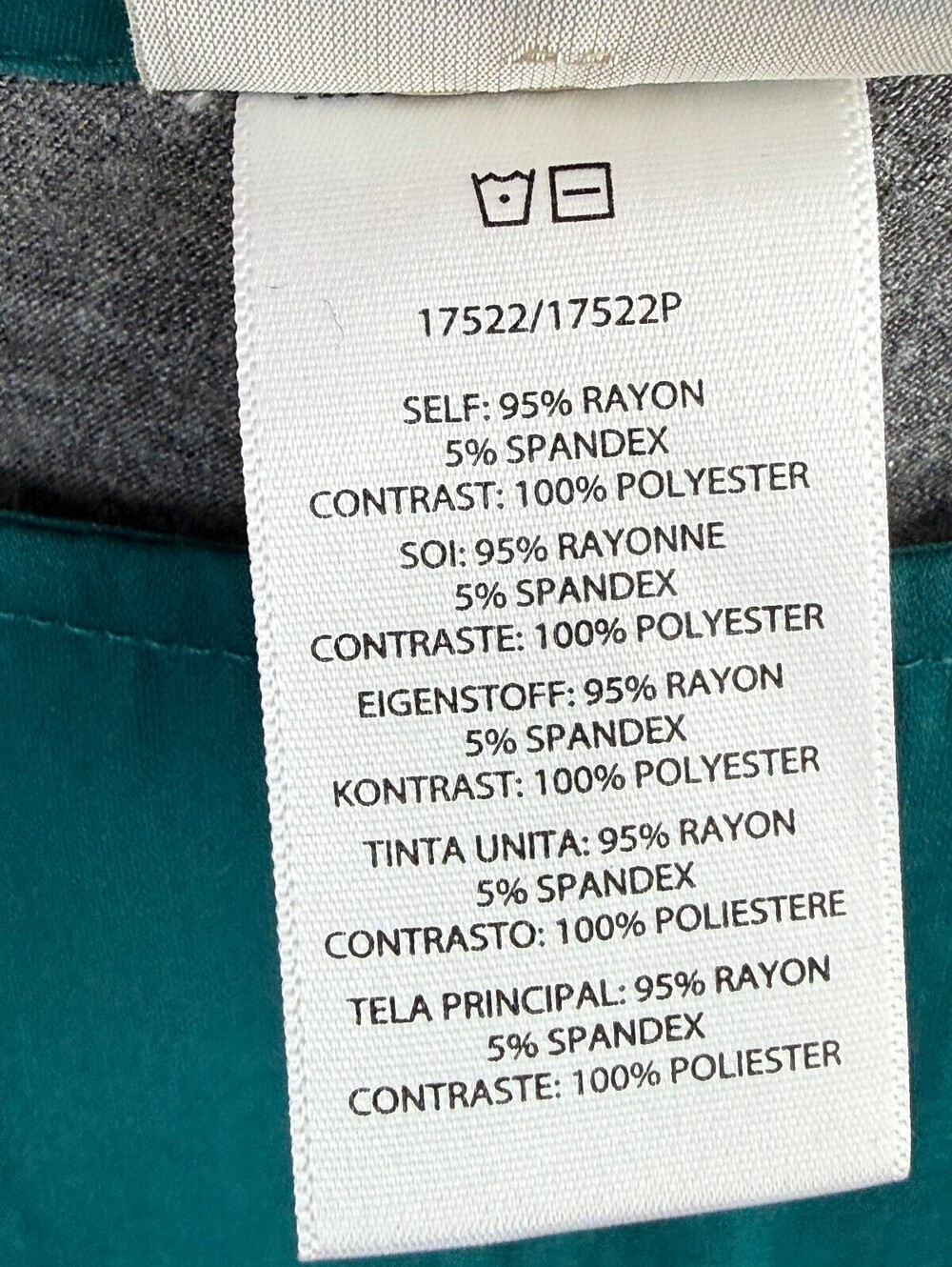 Dolan Teal & Gray Colorblock Long-Sleeve Pocket Satin Tee - Size - Medium - Picture 5 of 6